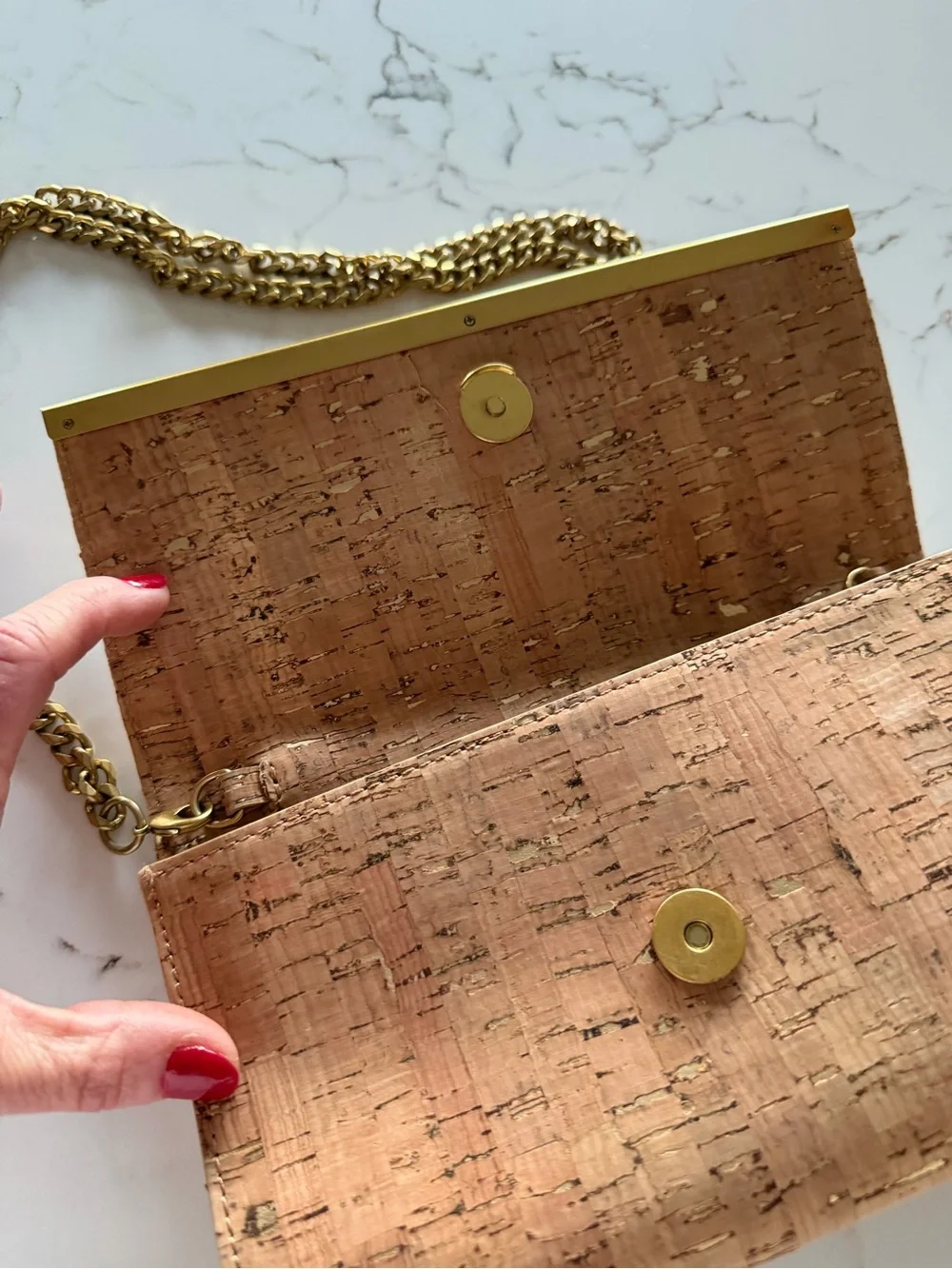 JCrew purse/clutch with gold chain